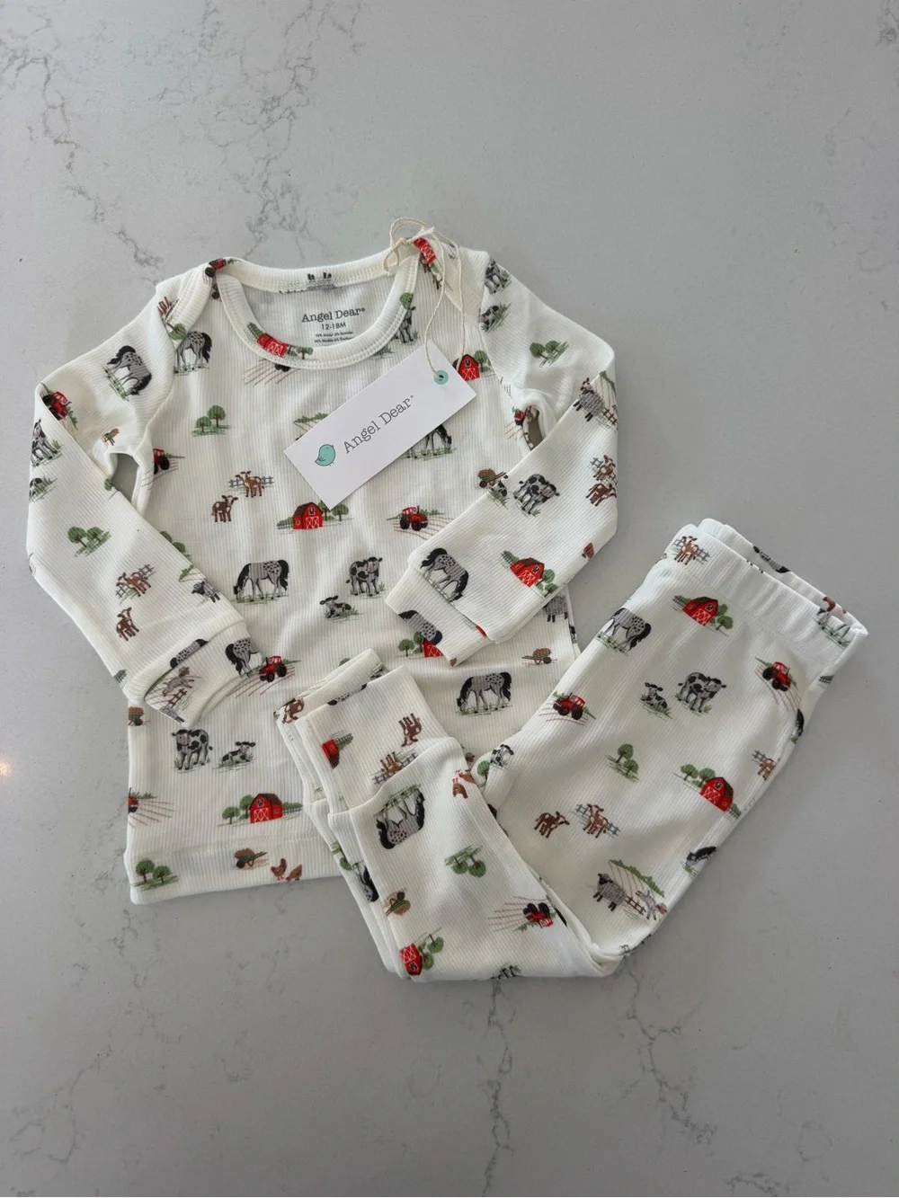 Angel Dear Farm Animal Print Pajama Set